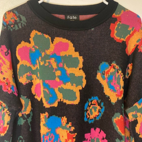 Fate Multicolor Floral Knit Sweater - Picture 6 of 13